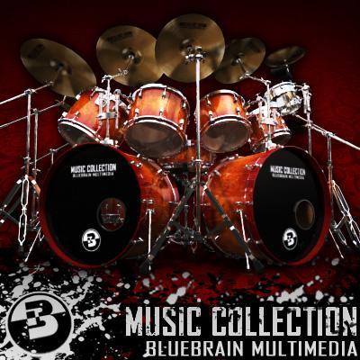 3D Model of Game-ready low polygon drum kit - beautiful, accurate and ready to rock. - 3D Render 3